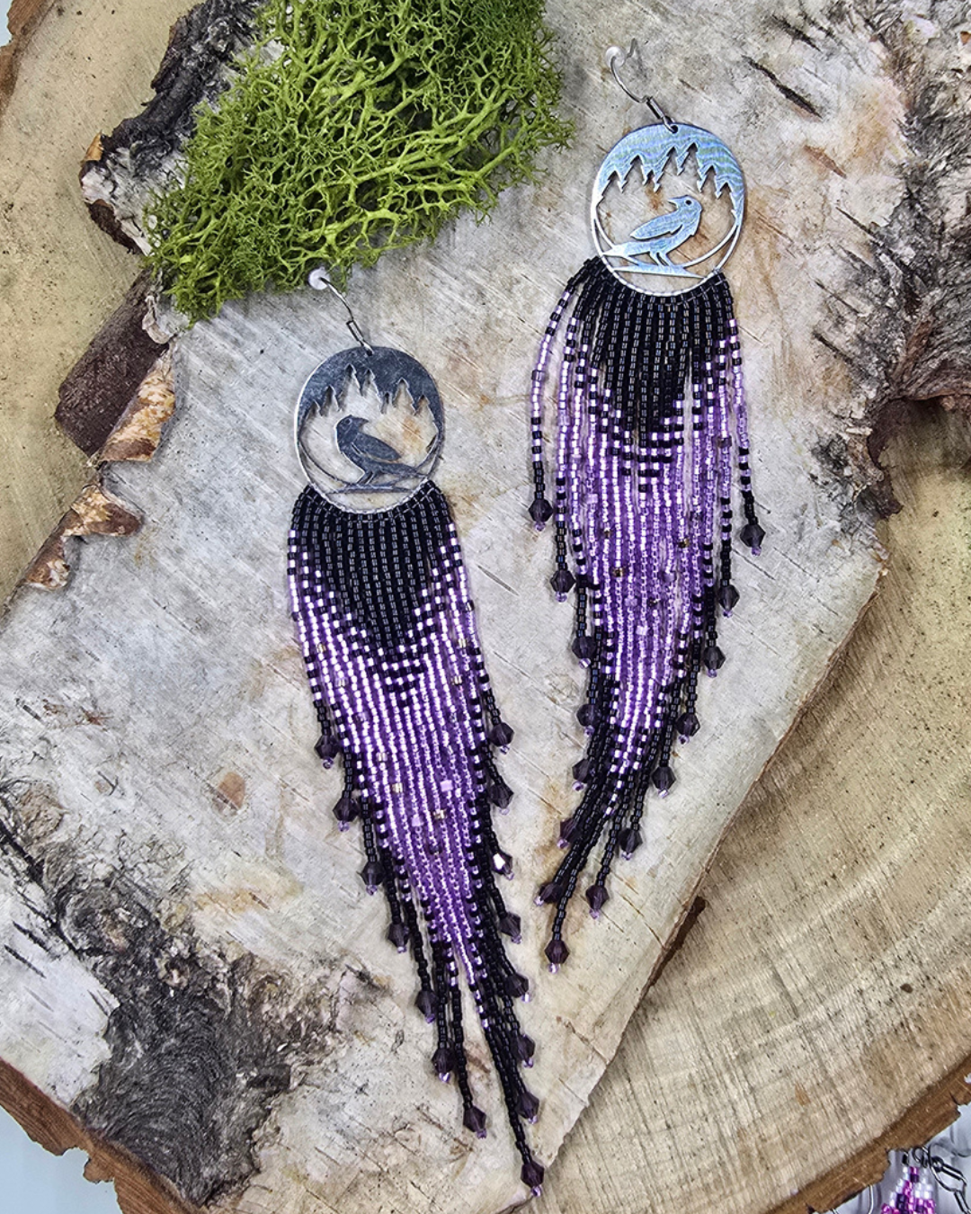 Raven Cascade Fringe Earrings