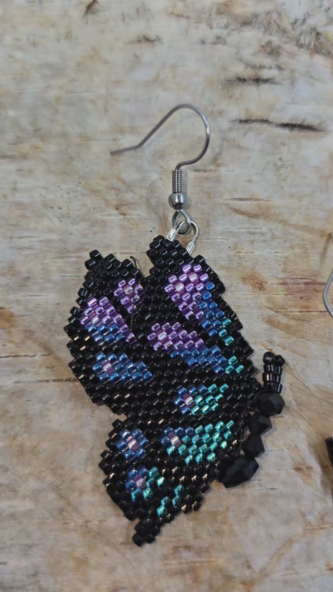 Unicorn Butterfly Earrings Miyuki Delica