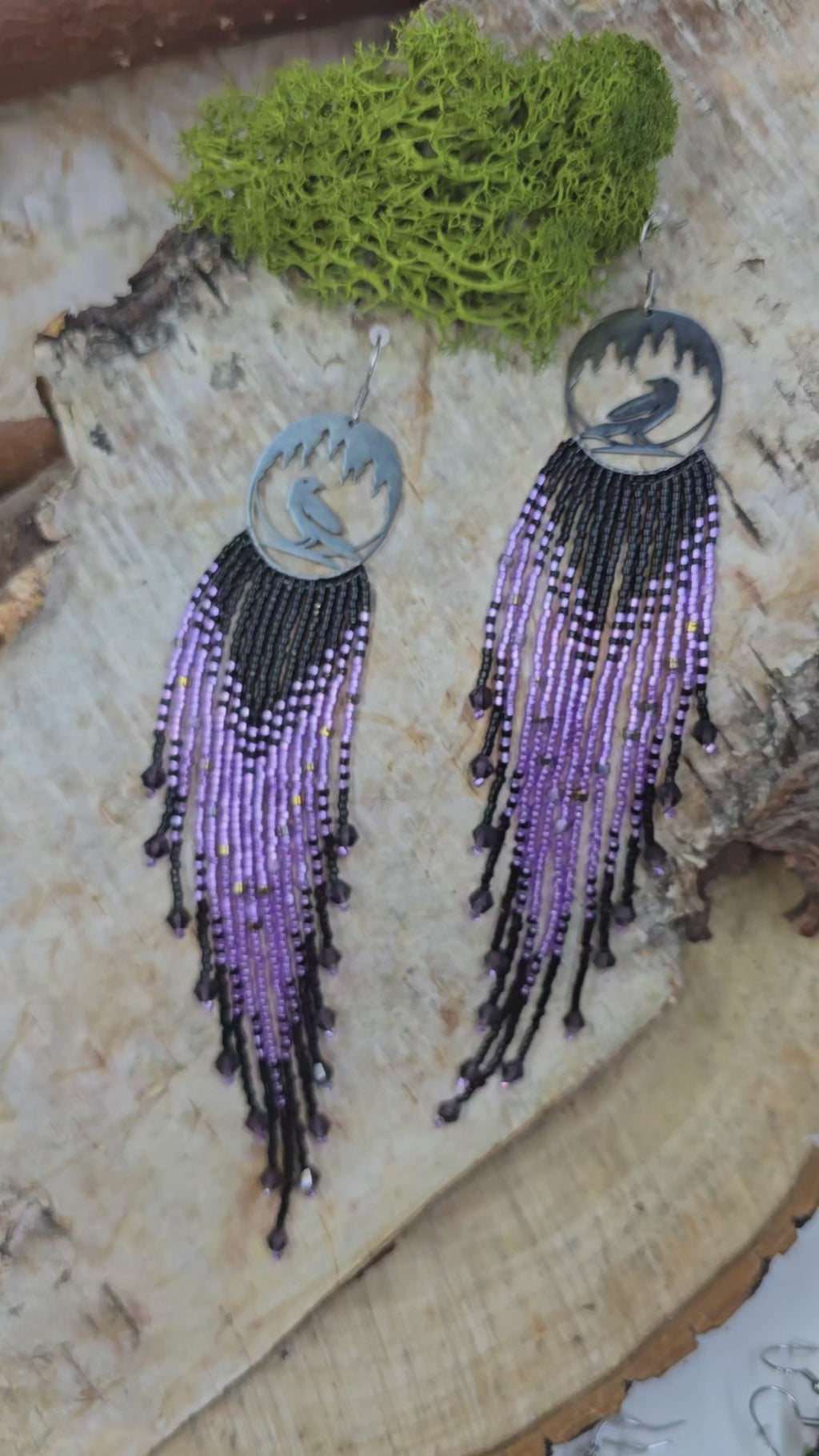 Raven Cascade Fringe Earrings
