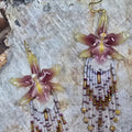 Midnight Sun Orchid Earrings
