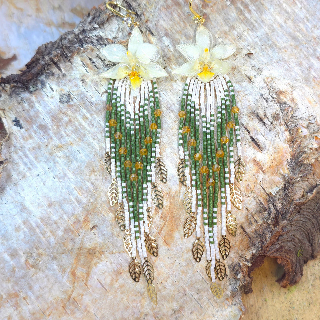 Forest Orchid Earrings